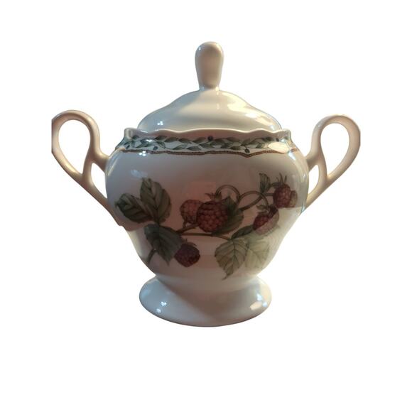 PERFECT NORITAKE ROYAL ORCHARD 9416 CREAM AND SUGAR BOWL WITH LID - Picture 7 of 11